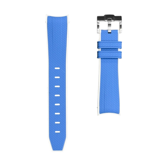 🎁 61M - Blue/White Rubber strap (100% off)