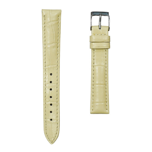 7A - Beige genuine leather strap