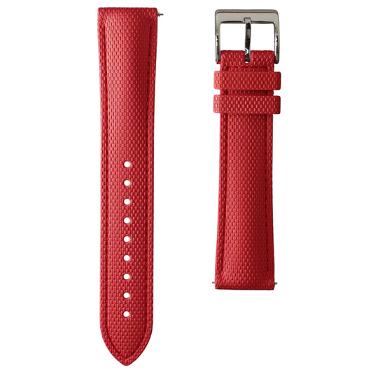 388 - Red weave FKM Rubber strap
