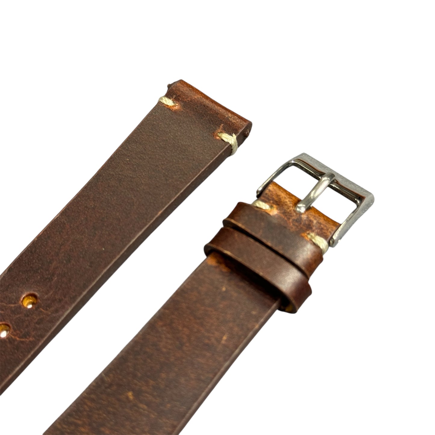 113 - Vintage Dark brown calf strap