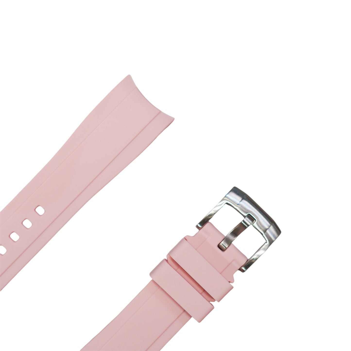 63M - Pink Curve end rubber strap