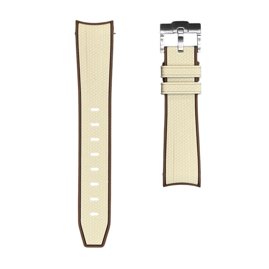 🎁 61M - Beige/Brown Rubber strap (100% off)