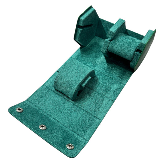 Hexagon Green travel case for 2 watches