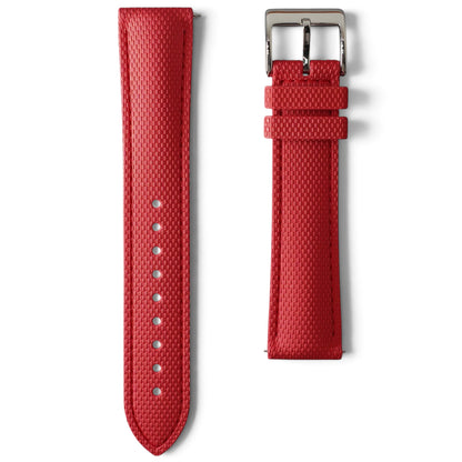 388 - Red weave FKM Rubber strap