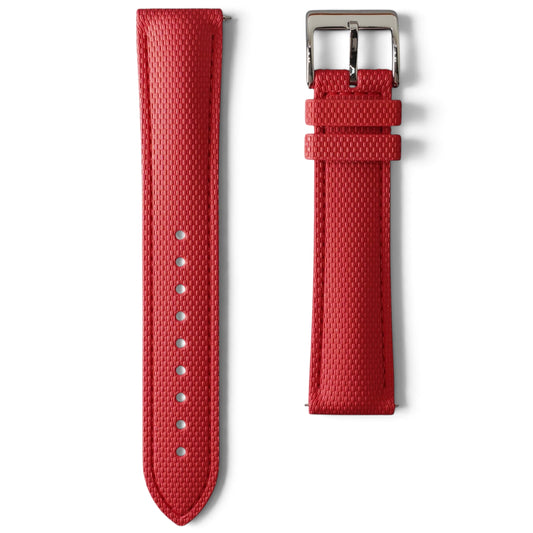 388 - Red weave FKM Rubber strap