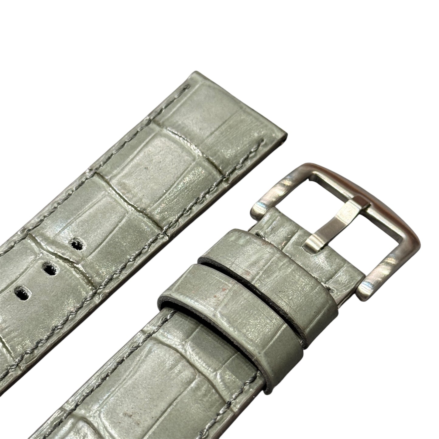 4A -  Cold grey Genuine leather strap