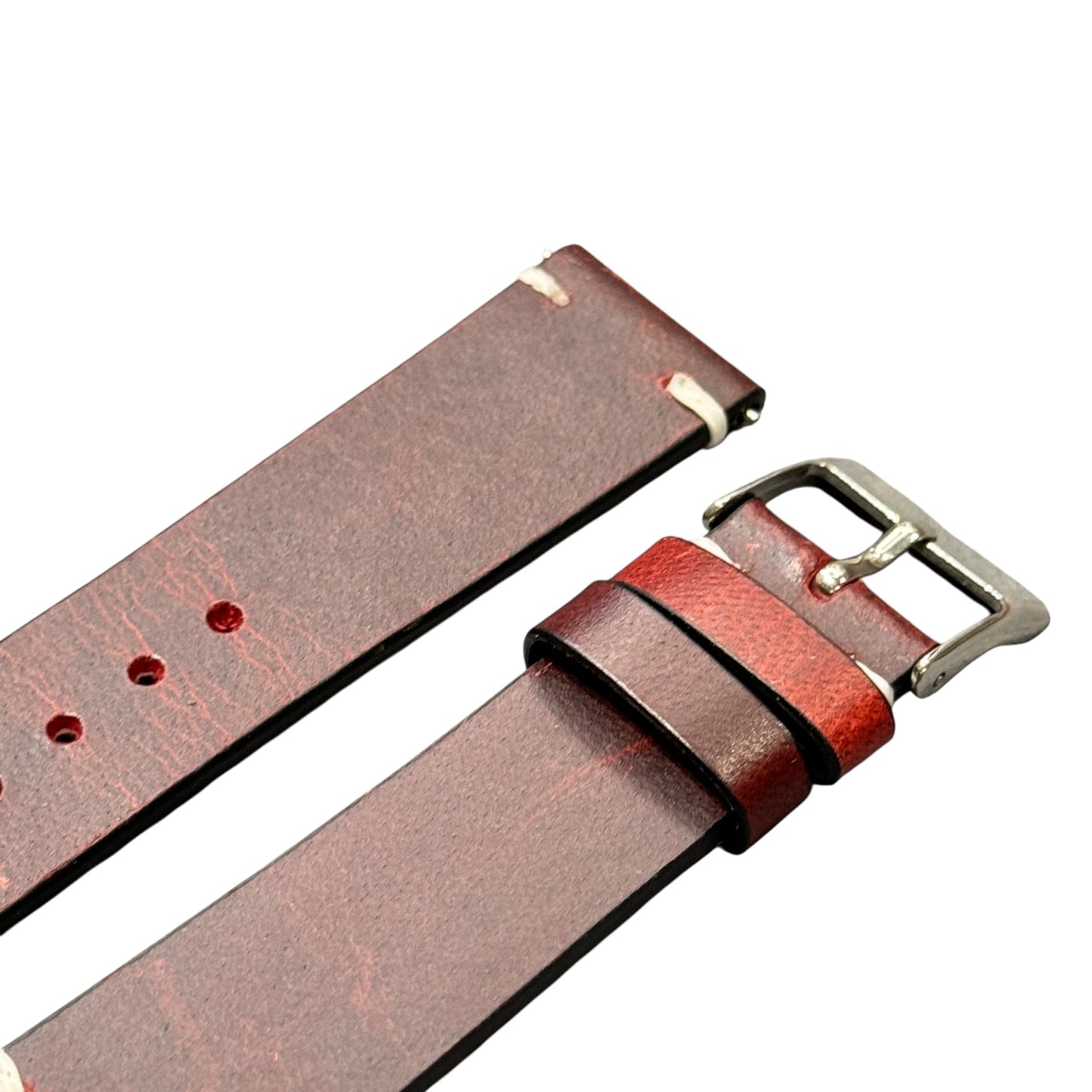112 - Calf leather strap Red