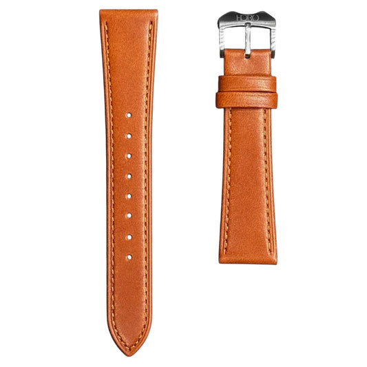 908 - Golden brown Flat calf strap