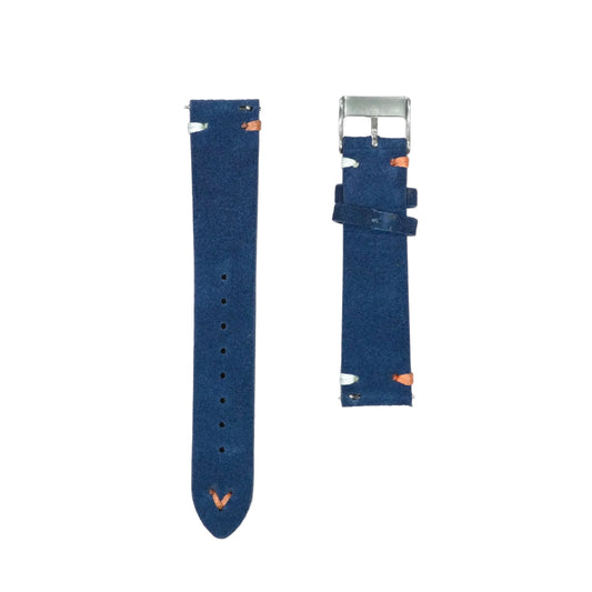 16C - Calf leather strap Dark Blue
