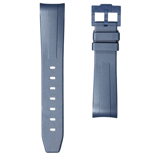60M - Navy blue Curve end Rubber strap