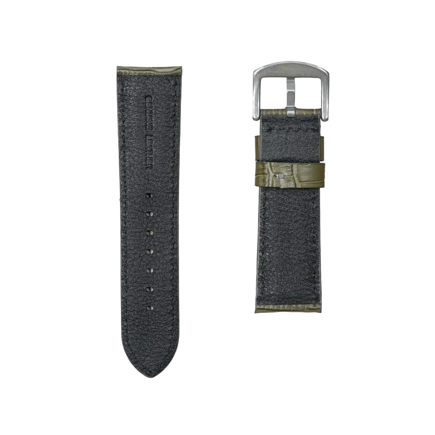 4A -  Greenish grey Genuine leather strap