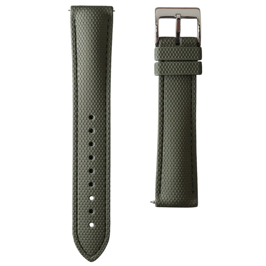 388 - Military green weave FKM Rubber strap