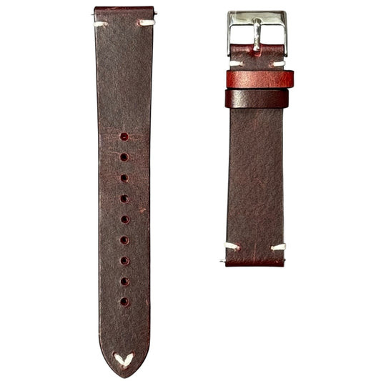 112 - Calf leather strap Red