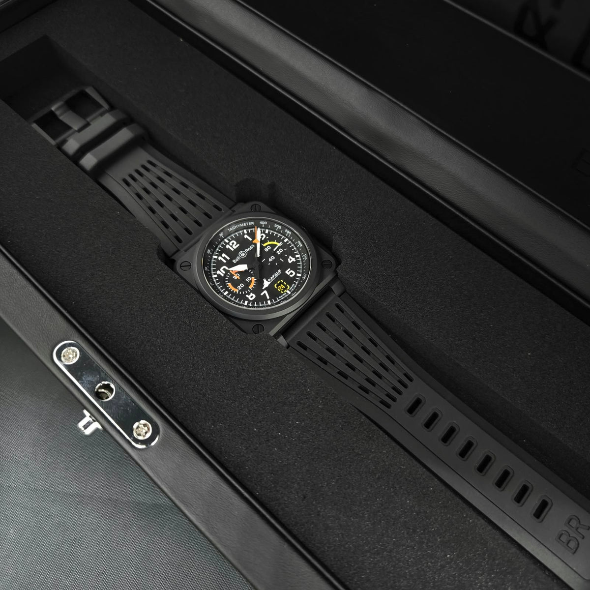 Bell & Ross BR-03 Chrono Display Rafale Solo Display 42mm Ref. BR0394-RSD-CE/SRB