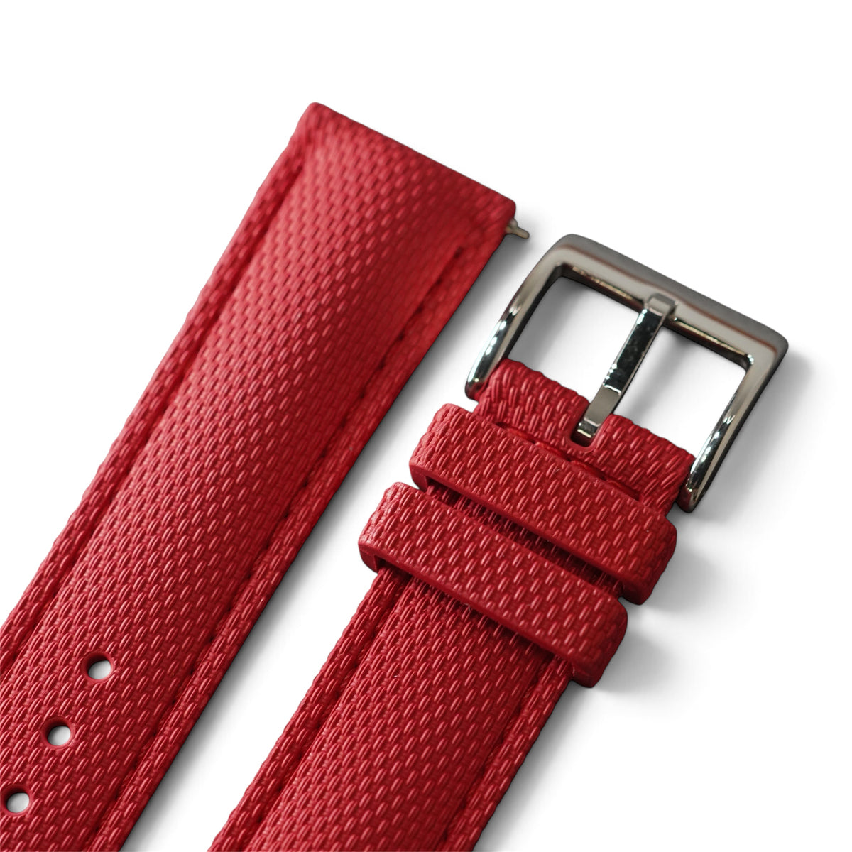 388 - Red weave FKM Rubber strap