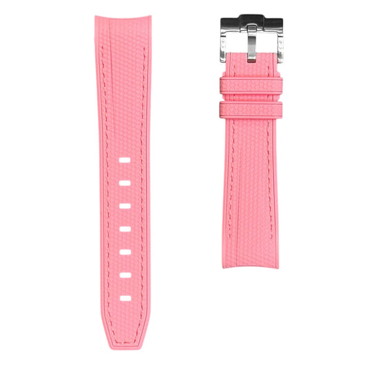 🎁 61M - Rose pink with stitching Rubber strap (100% off)