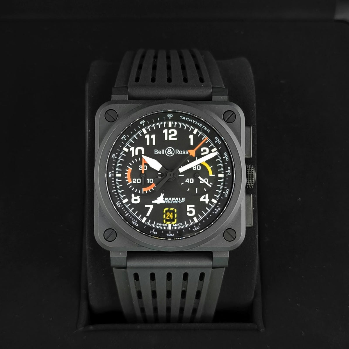 Bell & Ross BR-03 Chrono Display Rafale Solo Display 42mm Ref. BR0394-RSD-CE/SRB
