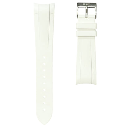 41B -  White Curve end FKM Rubber strap for BB41