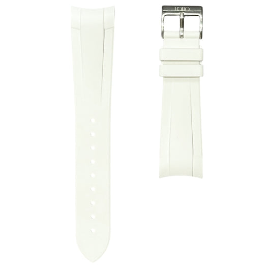 41B -  White Curve end FKM Rubber strap for BB41