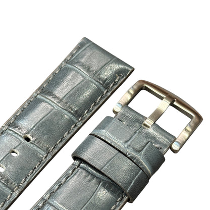 4A -  Blue grey Genuine leather strap