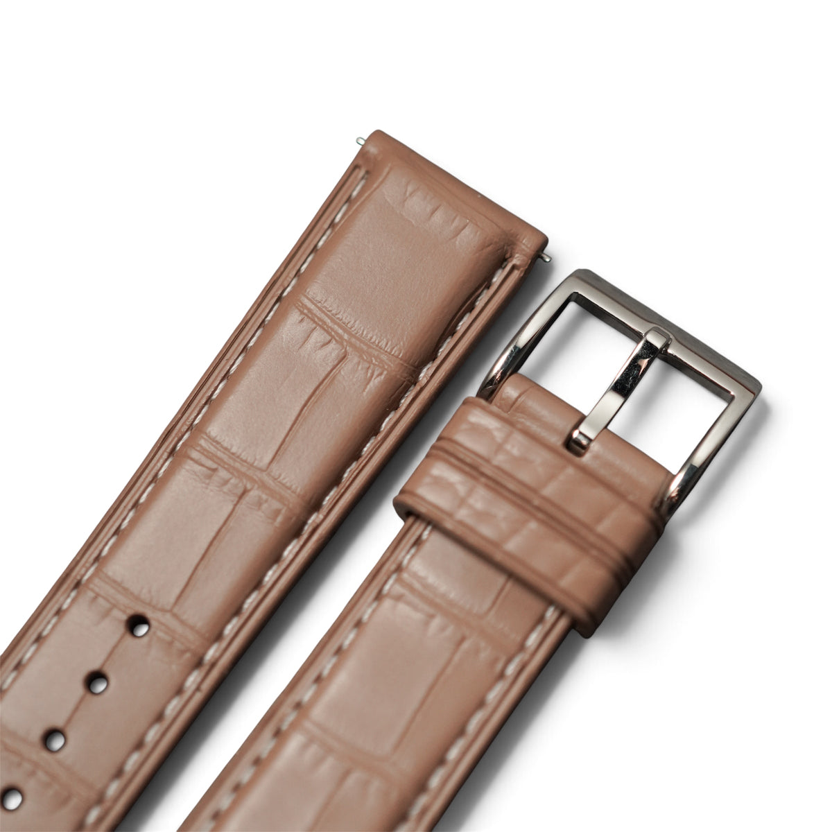 AGFKM - Taupe Alligator pattern FKM Rubber strap