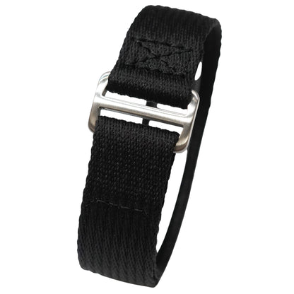 7B - Black Velcro Nylons Fabric NATO strap
