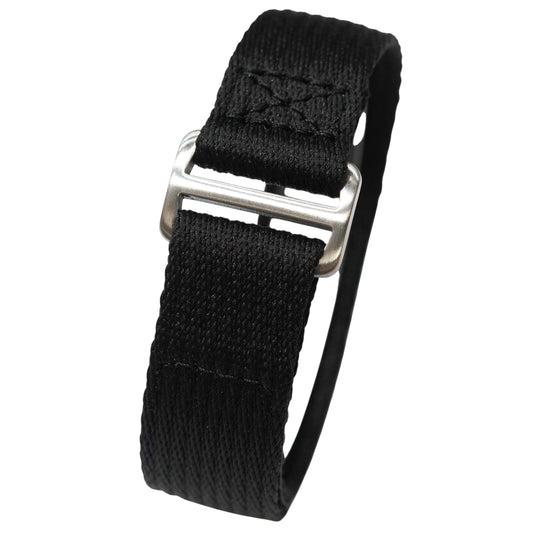 7B - Black Velcro Nylons Fabric NATO strap
