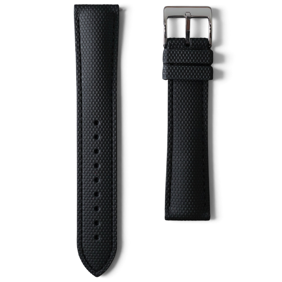 388 - Black weave FKM Rubber strap