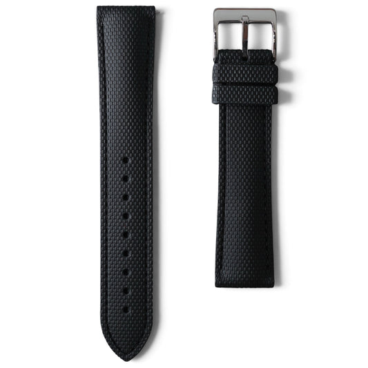 388 - Black weave FKM Rubber strap