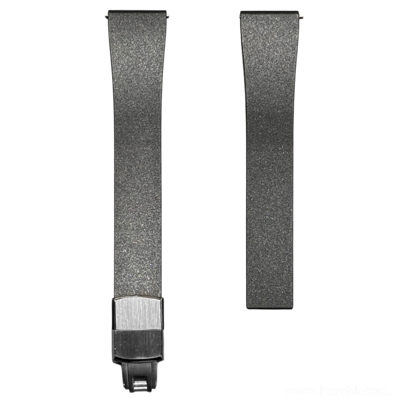 610 - Black Adjustable FKM Rubber strap with clasps