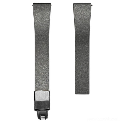 610 - Black Adjustable FKM Rubber strap with clasps