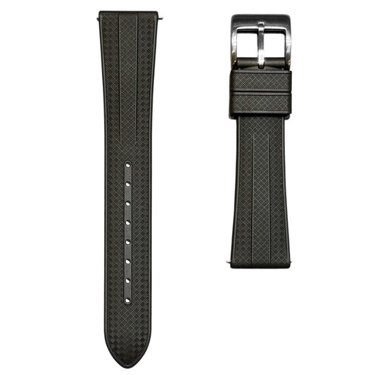 904 - Black FKM Rubber strap