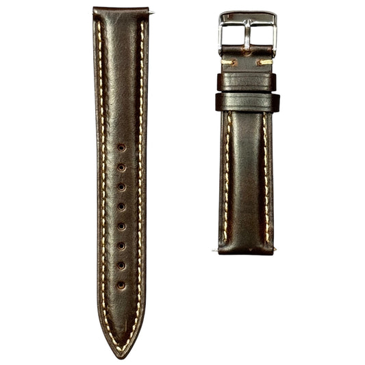 58M - Calf leather strap Dark Brown