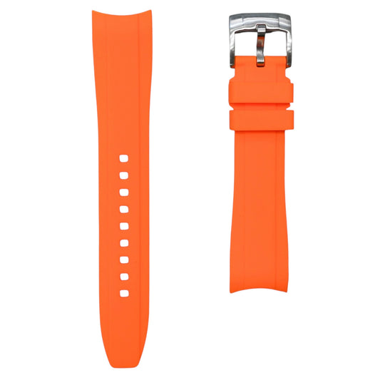 63M - Orange Curve end rubber strap
