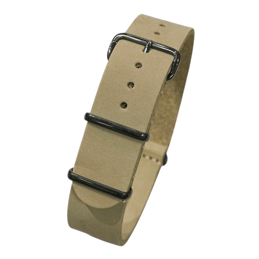 297 - Leather NATO Strap Beige