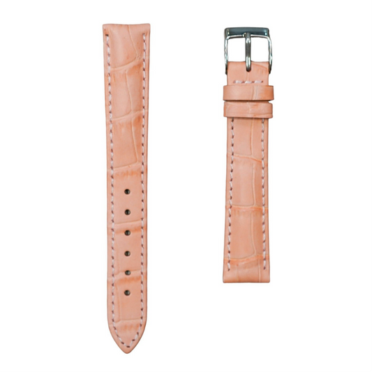 7A - Peach genuine leather strap