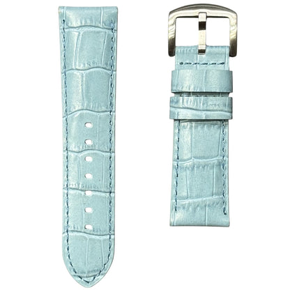 4A -  Sky blue Genuine leather strap