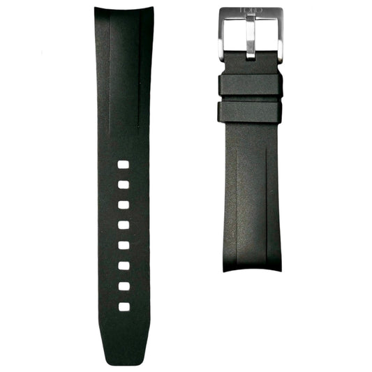 58B - Black Curve end FKM Rubber strap for BB58/54