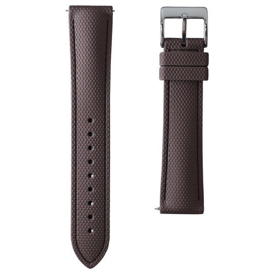 388 - Choco brown weave FKM Rubber strap
