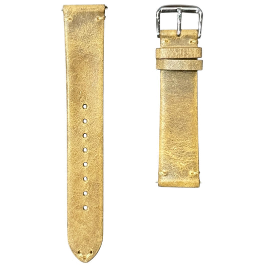 102 - Vintage calf leather strap Beige