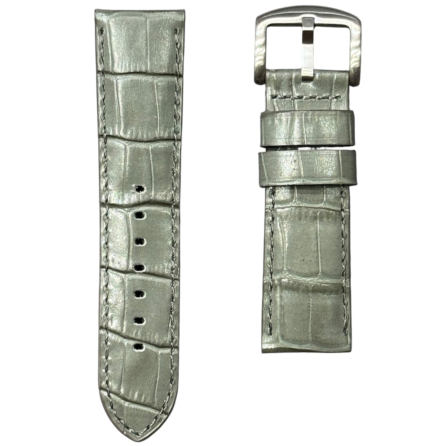 4A -  Cold grey Genuine leather strap