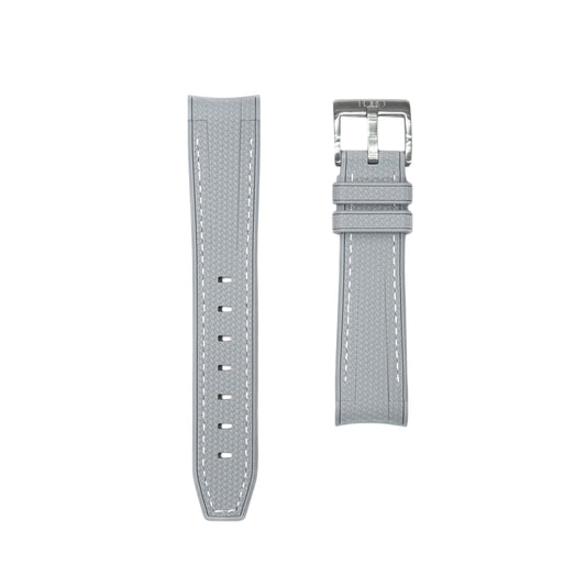 🎁 61M - Rubber strap Grey with white stitching (100% off)