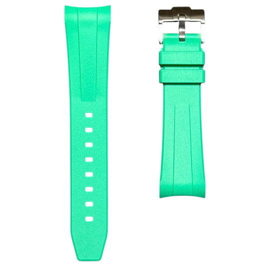 50F - Green curve end Rubber strap for SW x BP Fifty fathoms