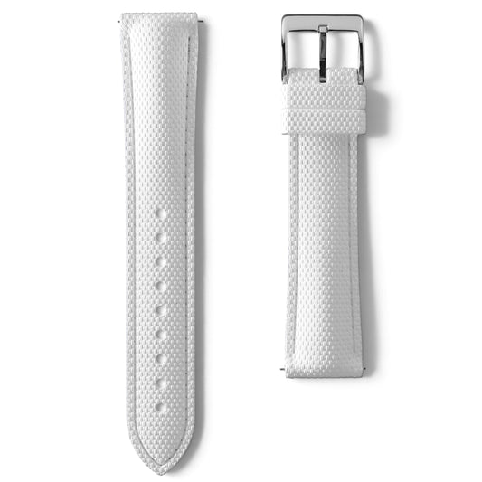 388 - White weave FKM Rubber strap
