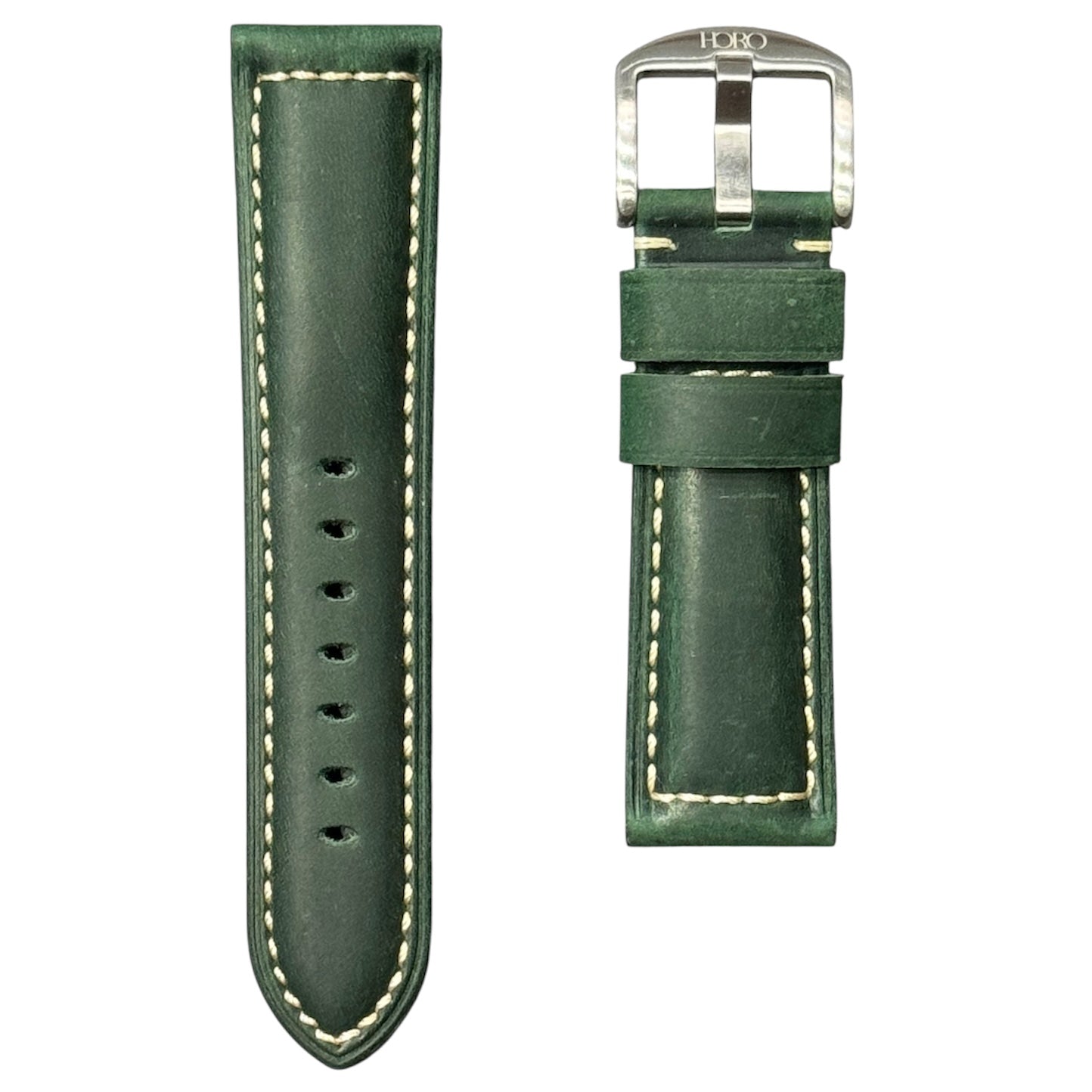 969 - Calf leather strap Matt Forest Green