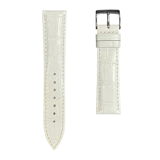 7A - White genuine leather strap