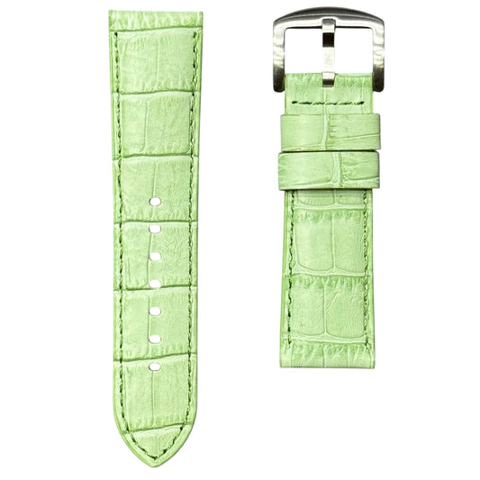 4A -  Lime Green Genuine leather strap