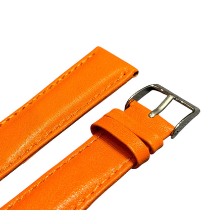 3A - Orange Genuine leather strap