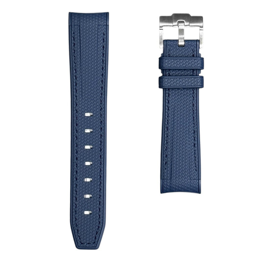 🎁 61M - Rubber strap Navy blue with stitching (100% off)