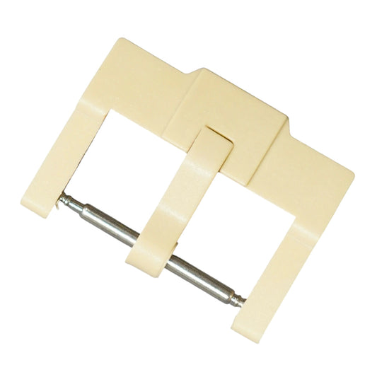 18mm Beige Plastic Pin Buckle for Ref.60M/61M Moonswatch rubber strap